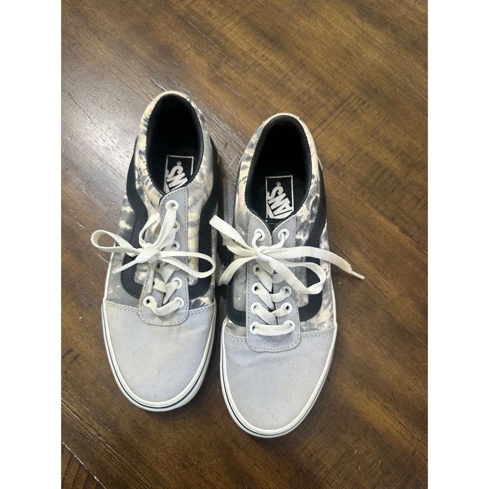 Vans Ward Low Top Tie Dye Grey White Sneakers Womens 7.5 Skate Shoes 500714 - Picture 2 of 8